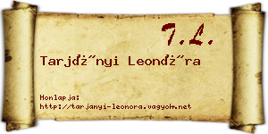 Tarjányi Leonóra névjegykártya
